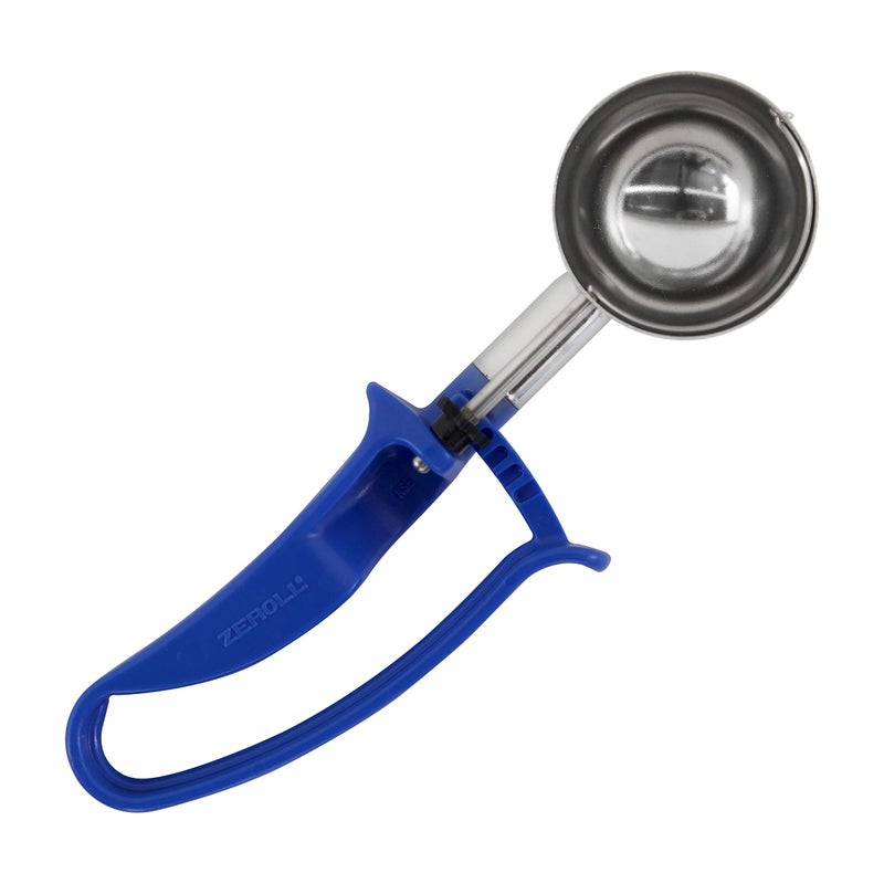 Zeroll Universal Standard Length EZ Disher Food Portion Control Scoop Designed for Right or Left Hand Use Dishwasher Safe NSF Approved  2 1/4-Inch  Blue - Image 1